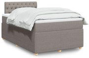 3289734 vidaXL Боксспринг легло с матрак, таупе, 120x200 см, плат