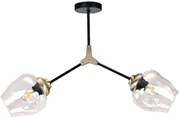 Плафон InLight 6129-2 2-lamp-Gold - Black