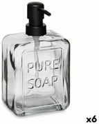 Дозатор за Сапун Pure Soap Кристал Черен Пластмаса 570 ml (6 броя)