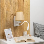 Brilagi - LED Аплик NUBILA 1xE27/25W/230V +LED/3W бял/светлокафяво