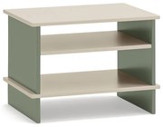 Зелено и кремаво нощно шкафче с рафтове Inari – Teulat