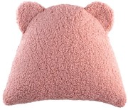 Розова детска възглавница за диван от букле Bear – Wigiwama