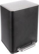 Черно кошче за боклук с педал от неръждаема стомана 20 l Black – Orion