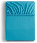 Син еластичен чаршаф от джърси 90x200 cm Amber – Restilo