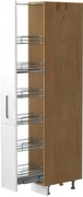 Висок подов шкаф Modena K21-30-1KZ-Walnut - White glossy