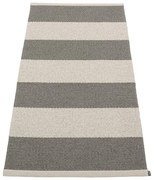 Антрацитна и кремава пътека за открито и закрито 70x150 cm Bob Charcoal Linen – Pappelina