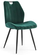 АРНО Зелено (тъкан Блювэл 78) - МОДЕРЕН ТАПИЦИРАН СТОЛ VELVET ЗА ДНЕВНА/ТРАПЕЗАРИЯ С ДРЪЖКА