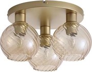 Searchlight 44521CP - Таванно осветително тяло RADIANCE 3xE27/60W/230V Ø 37,5 cm златисто