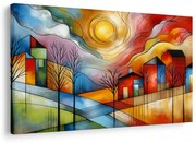 Картина на платно – Цветно село