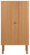 Шкафче от дъб с плъзгащи се врати в естествен цвят 80x145 cm Langley – Actona