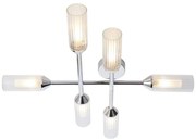 Endon 95045 - Полилей за повърхностен монтаж в баня NATORI 6xG9/3W/230V IP44 лъскав хром