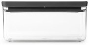 Кутия за съхранение Brabantia Tasty+ Stackable 1008873, 1.5 л, Силиконово уплътнение, Без BPA, Тъмносив
