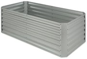 Blumfeldt High Grow Straight Raised, легло за цветя градинско легло 180x60x90cm 970л стомана поцинковано сребристо