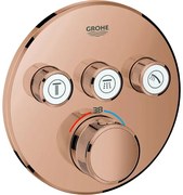 Термостатичен вграден кран 3 изхода Grohe I-Bronze Glossy
