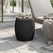 Sonata H Градинска кутия за съхранение 4 в 1, черна, полипропилен