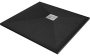 Mexen Stone+ композитен квадратен поддон 100 x 100 см, черен - 44701010