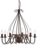 Класически полилей ръждивокафяв 8 светлини - Giuseppe