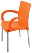 Стол Сумела с подлакътник - Оранжев