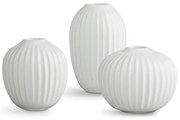 Комплект от 3 миниатюрни бели вази Hammershoi Hammershøi - Kähler Design