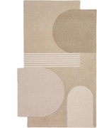 Ръчно изработен вълнен килим в естествен цвят 200x290 cm Lozenge – Flair Rugs