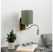 Brilagi - LED Аплик NUBILA 1xE27/25W/230V + LED/3W месинг/зелен