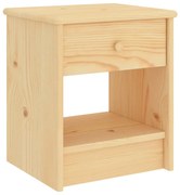 322221 vidaXL Нощно шкафче, естествен, 35x30x40 см, бор масив