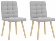 4101100 vidaXL Трапезни столове 2 бр Cloud сив плат