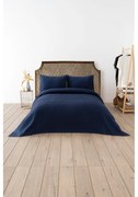 Тъмносиньо покривало за легло 200x220 cm Waffle – Mijolnir