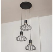 Полилей на кабел SOLANO 3xE27/15W/230V черен/златист