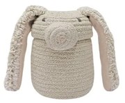 Кремава текстилна детска кошница за играчки ø 15x15 cm Mini Rita the Rabbit – Lorena Canals