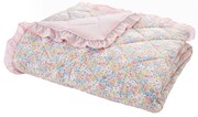Розово капитонирано покривало за легло 220x230 cm Darcy Floral – Catherine Lansfield