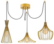 Пендел MEZOPOTAMYA 3xE27/40W/230V паяк златист