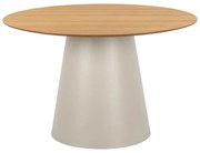 Кръгла трапезна маса с дъбов плот ø 120 cm Soli – Actona