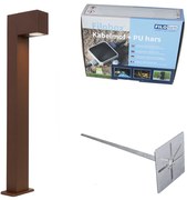 Външна лампа ръждивокафява със заземителен шип и кабелен вход 65cm IP44 - Baleno