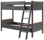 Тъмно сиво двуетажно легло за деца 90x200 cm London - Vipack