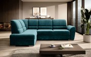 Ъглов диван Bisero-Petrol-Left