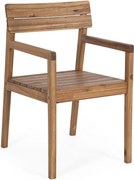 Градински стол от масивно дърво в естествен цвят Rodano – Bizzotto