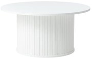 Бяла кръгла масичка за кафе Nola – Unique Furniture