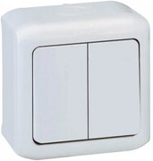 Legrand Сериен девиаторен ключ IP44 открит монтаж цвят Бял Forix - 782361