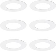 Комплект от 6 бели дистанционни пръстена за вградени прожектори 7,5 - 13 см - Spacer
