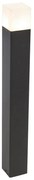 Подова лампа за външен монтаж черна с опалово бял абажур 70 см - Denmark