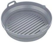 Комплект 2 бр. кръгли силиконови форми за Airfryer Klausberg KB 7789, 20х21.3 см, До 230C, Без BPA, Сив