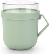 Чаша за супа с капак Brabantia Make&Take 1006294, 600+180 мл, Винтов капак, Без BPA, Зелен