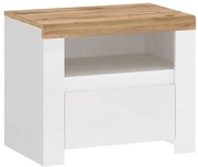 Нощно шкафче DAMINO 50,5x60 см бяло/дъб Вотан