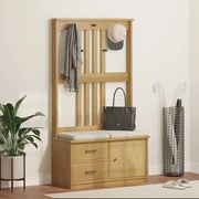 4010494 vidaXL L Дърво за антре SANDNES 87x40x159,5 cm масивна дървесина бор