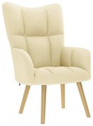 4016774 vidaXL Релакс стол, кремав, текстил