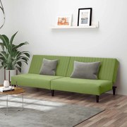 375929 vidaXL 2-местно разтегателно канапе, светлозелено, кадифе