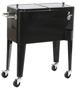 Преносима Хладилна Чанта DKD Home Decor 74 x 43 x 83 cm Черен Стомана Алуминий полипропилен 56 L