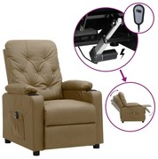 3098865 vidaXL Електрически стол реклайнер, капучино, изкуствена кожа