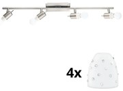 Eglo - LED точкови лампи MY CHOICE 4xE14/4W/230V хром/бяло